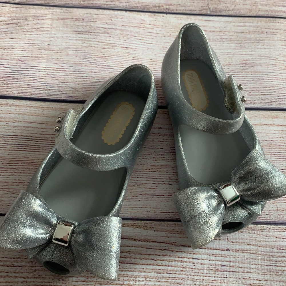 Mini Melissa silver big bows